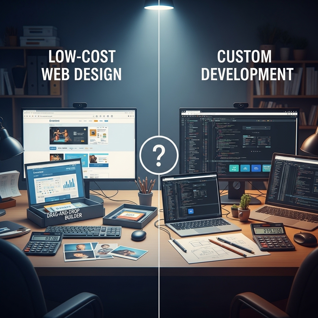 Low Cost Web Design vs. Custom Development: Which is Better?