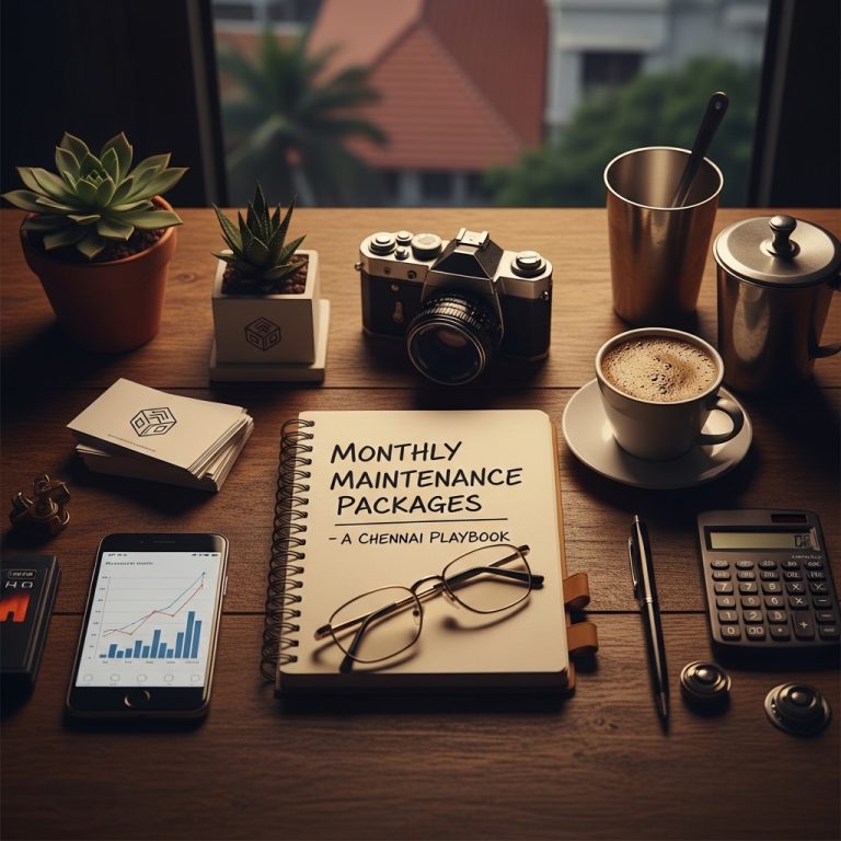 A stunning cinematic, award-winning photography shot related to How to Build Monthly Maintenance Packages That Sell – A Chennai‑Based Playbook, going to use for blog