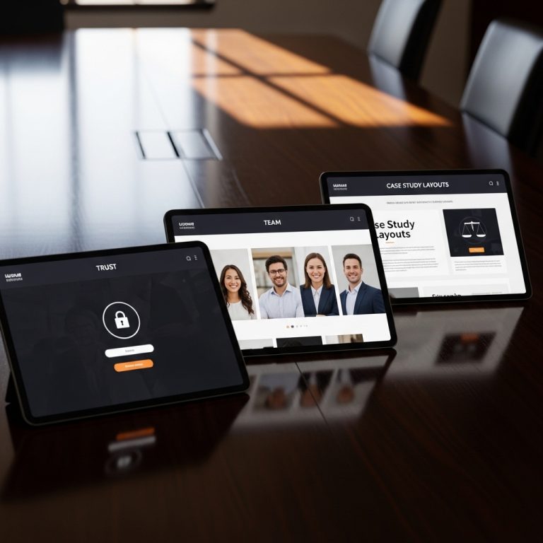 A stunning cinematic, award-winning photography shot related to Law Firm Websites: Trust, Team, & Case Study Layouts, going to use for blog