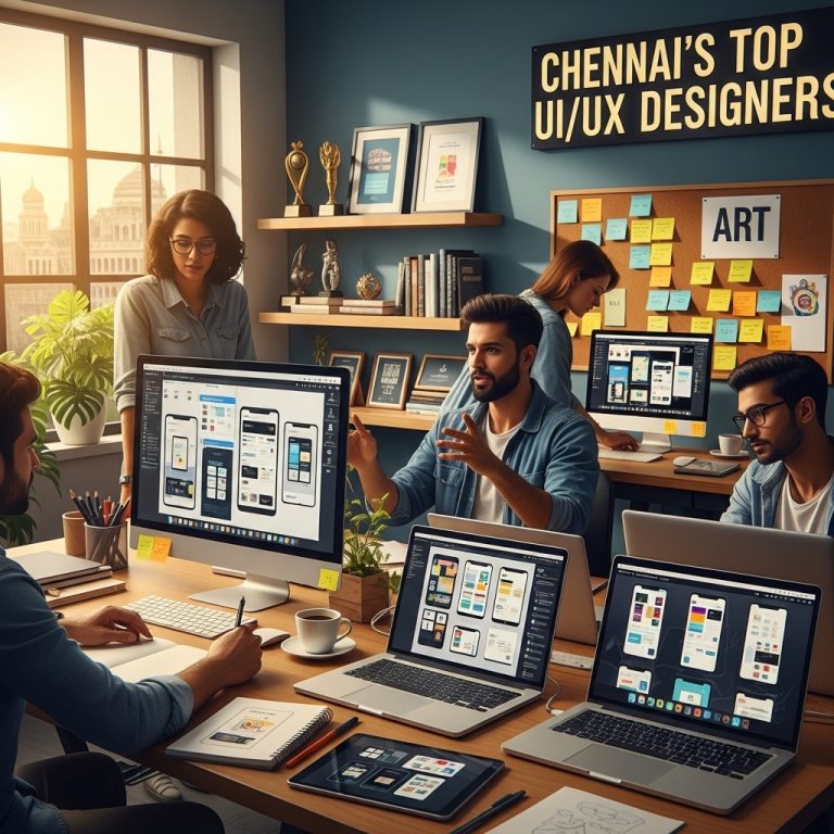 A stunning cinematic, award-winning photography shot related to Chennai’s Top UI/UX Designers: Portfolio Picks, going to use for blog