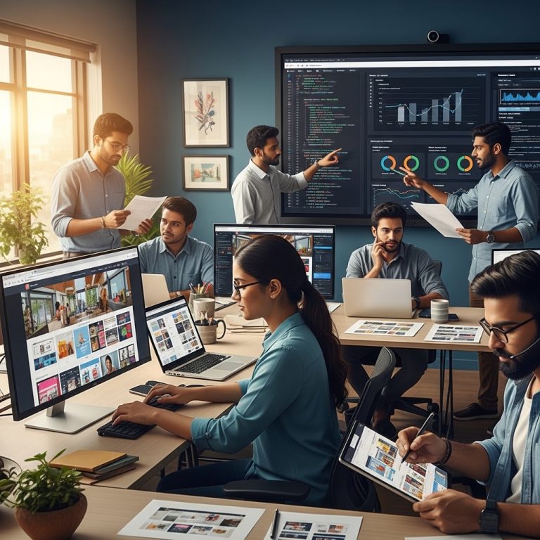 A cinematic, award-winning, realistic photography shot related to: Top 7 eCommerce Web Designers in Chennai for Small Businesses, 8k resolution, highly detailed.
