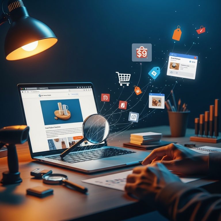 A stunning cinematic, award-winning photography shot related to How to Align Product Pages with Google Shopping Campaigns, going to use for blog