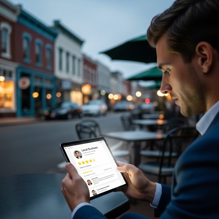 A stunning cinematic, award-winning photography shot related to How to Use Reviews to Improve CTR in Local Results, going to use for blog