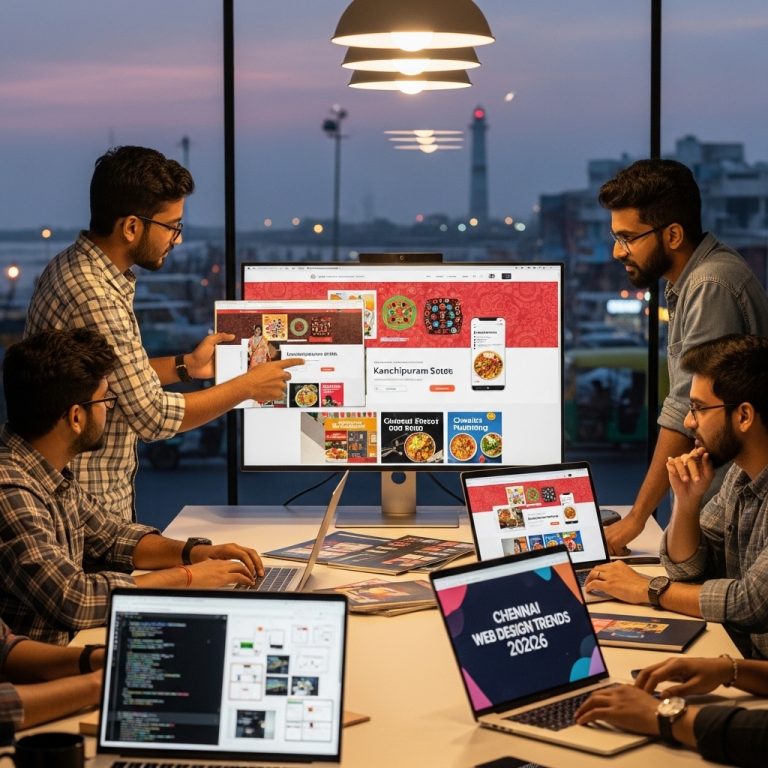 A cinematic, award-winning, realistic photography shot related to: Chennai Web Design Trends 2026: What Local Businesses Are Using, 8k resolution, highly detailed.
