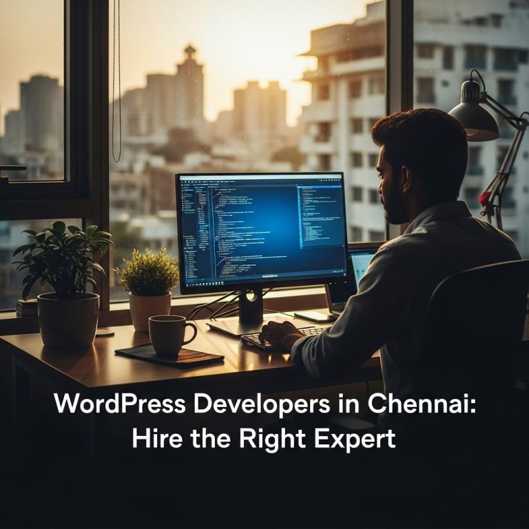A stunning cinematic, award-winning photography shot related to WordPress Developers in Chennai: Hire the Right Expert, going to use for blog