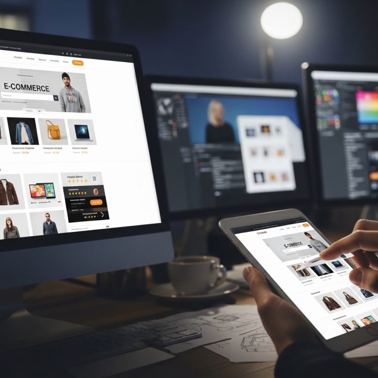 A stunning cinematic, award-winning photography shot related to Ecommerce Web Design: Best Practices Every Store Needs, going to use for blog