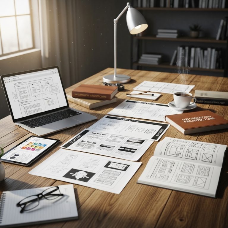 A stunning cinematic, award-winning photography shot related to How To Prepare Content Before Hiring A Web Designer, going to use for blog