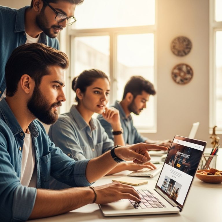 A stunning cinematic, award-winning photography shot related to How Chennai Startups Build High-converting Landing Pages, going to use for blog
