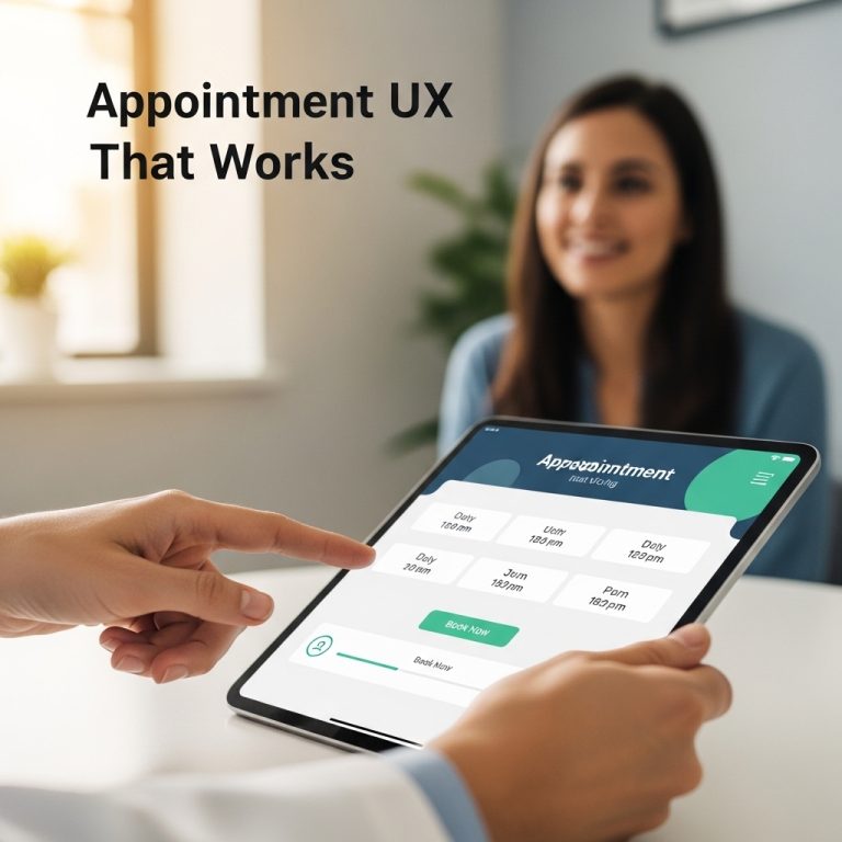 A stunning cinematic, award-winning photography shot related to Web Design for Clinics: Appointment UX That Works, going to use for blog