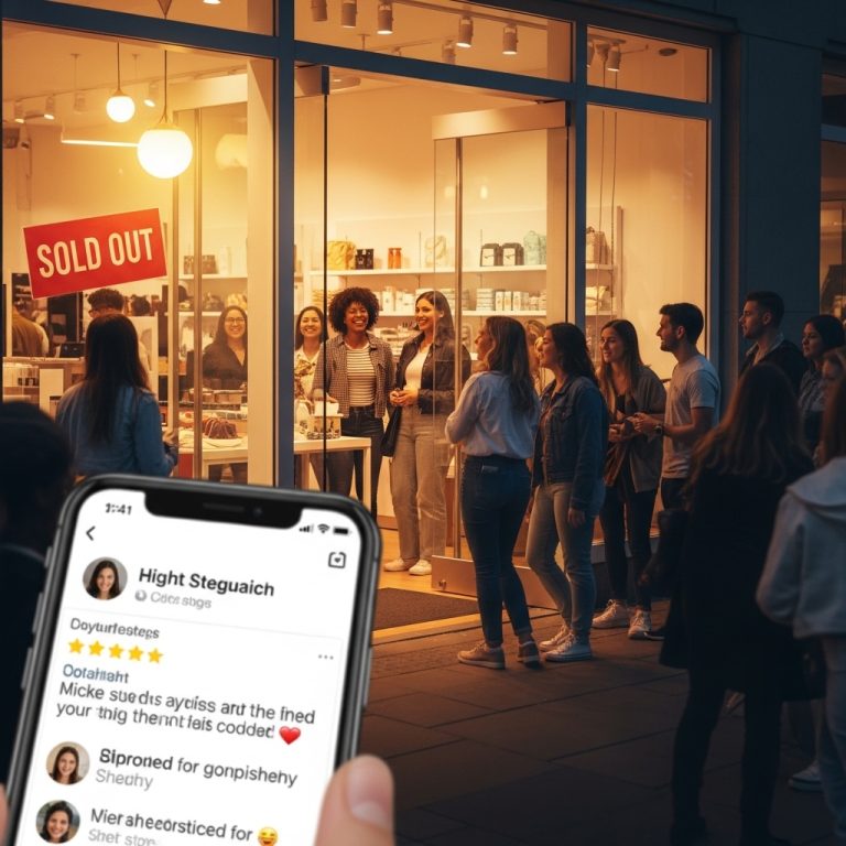 A stunning cinematic, award-winning photography shot related to How to Use Social Proof to Increase Local Sales, going to use for blog