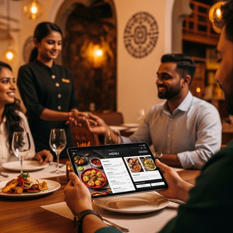 A stunning cinematic, award-winning photography shot related to Web Design for Restaurants in Chennai: Menu + Booking UX, going to use for blog