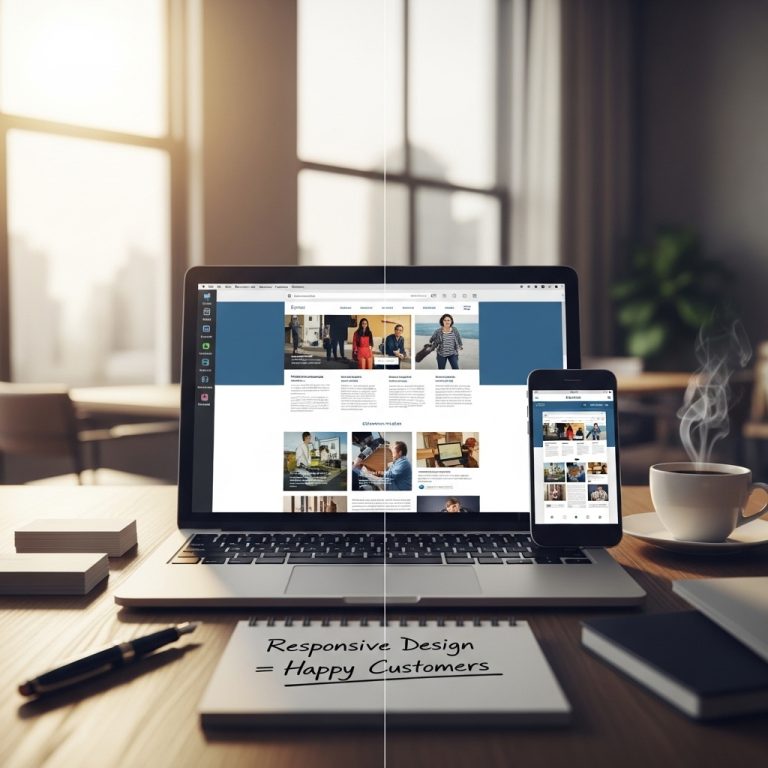 A stunning cinematic, award-winning photography shot related to What is Responsive Web Design? A Simple Guide for Business Owners, going to use for blog