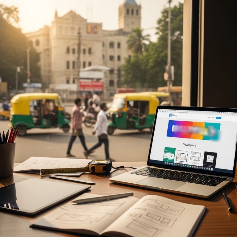 A stunning cinematic, award-winning photography shot related to Best Website Builders Used by Chennai Agencies (and Why), going to use for blog