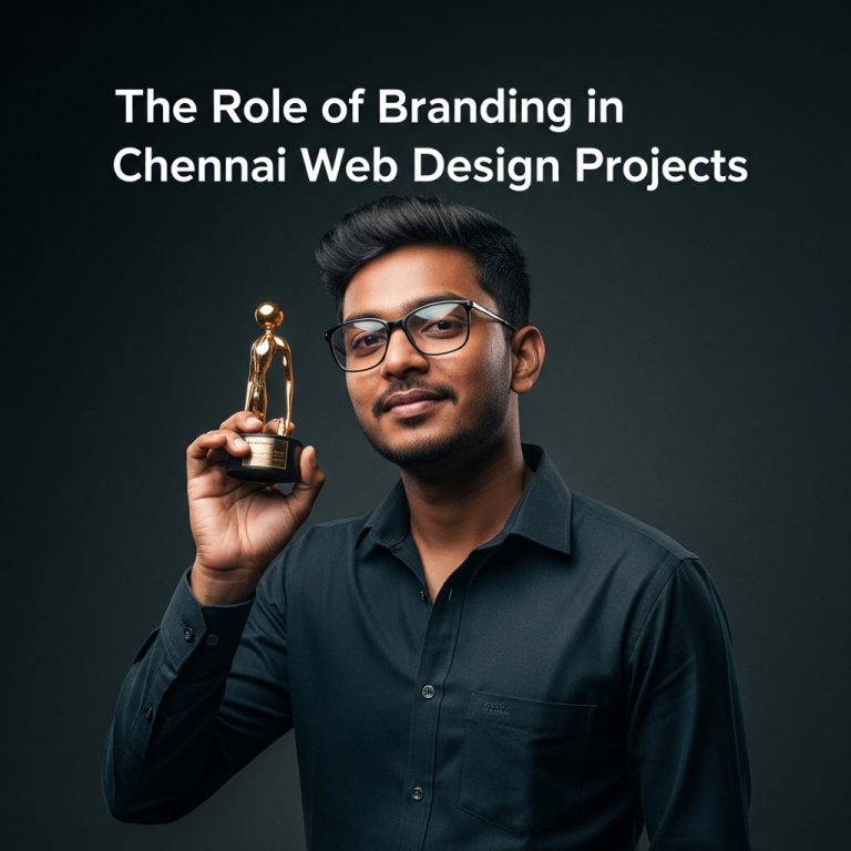 A stunning cinematic, award-winning photography shot related to The Role of Branding in Chennai Web Design Projects, going to use for blog