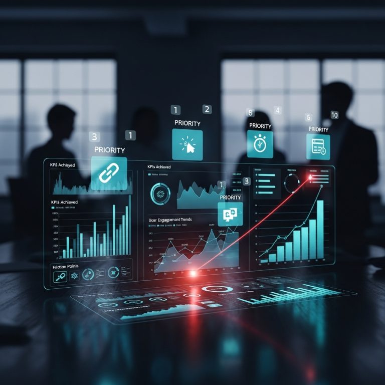 A stunning cinematic, award-winning photography shot related to Using Analytics to Prioritize UX Fixes That Move KPIs, going to use for blog