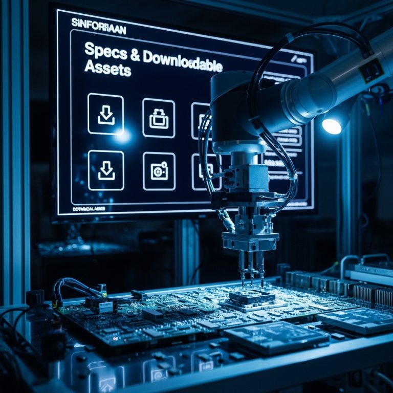 A stunning cinematic, award-winning photography shot related to Manufacturing Company Website: Specs & Downloadable Assets, going to use for blog