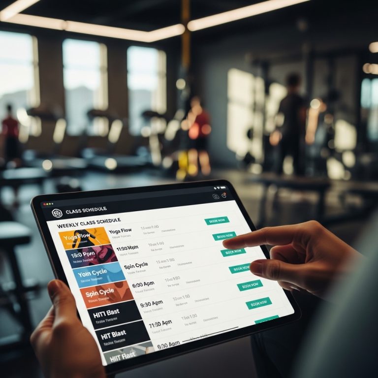 A stunning cinematic, award-winning photography shot related to Fitness Studio Website: Class Schedules & Booking UX, going to use for blog
