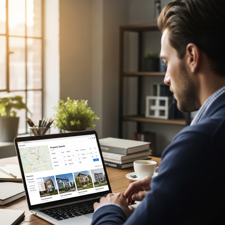 A stunning cinematic, award-winning photography shot related to Real Estate Website Design: Property Search Best Practices, going to use for blog