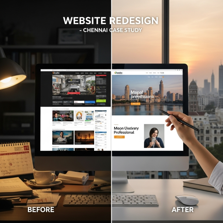 Website Redesign Before & After – Chennai Case Study